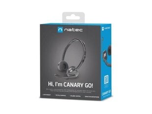 Juhtmega kõnekeskuse peakomplekt/kõrvaklapid mikrofoniga NATEC Canary Go hind ja info | Kõrvaklapid | hansapost.ee