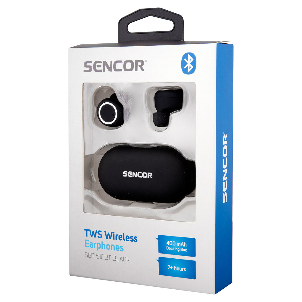 Täielikult juhtmevabad kõrvasisesed kõrvaklapid Sencor SEP 510 BT hind ja info | Kõrvaklapid | hansapost.ee