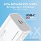 PROMATE PowerPort-20PD Type-C PD 20W Laadija цена и информация | Laadijad mobiiltelefonidele | hansapost.ee