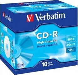 Matrix CD-R Verbatim 800 MB 1x-40x lisakaitse, 10 pakki juveel hind ja info | Vinüülplaadid, CD, DVD | hansapost.ee