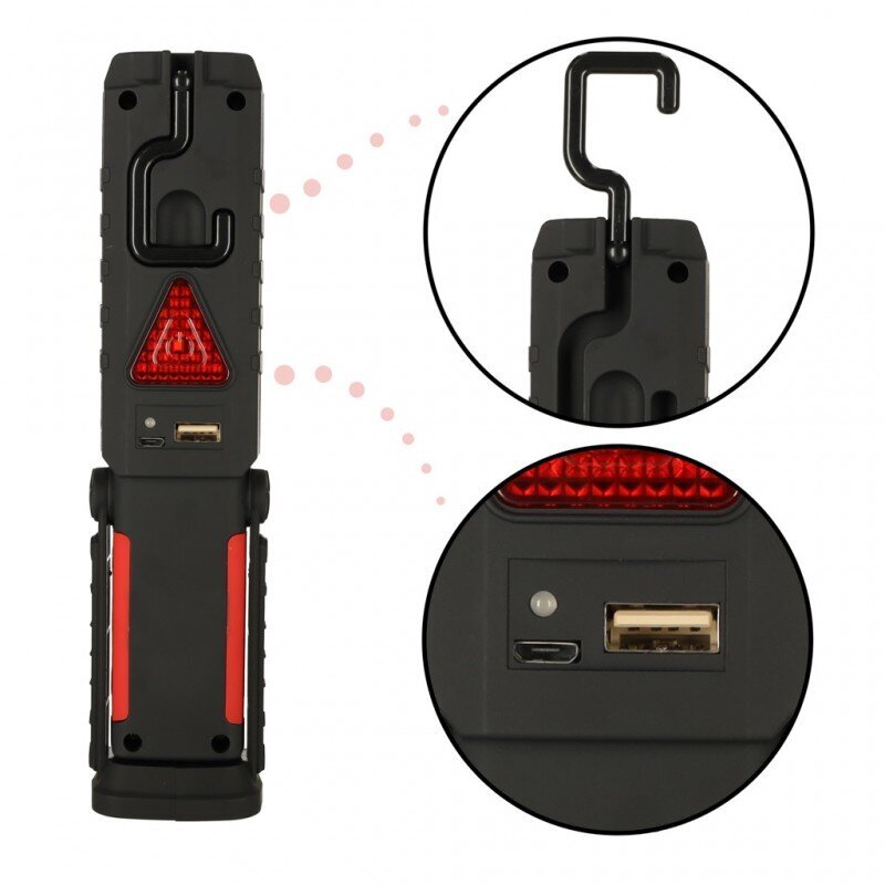 Kolm-ühes töökoja taskulamp USB COB magnetiline laetav цена и информация | Taskulambid, pealambid ja prožektorid | hansapost.ee