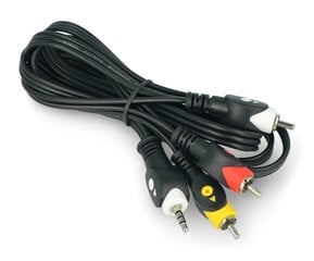 кабель jack 3.5 quad 3 x rca 1.5 м цена и информация | Кабели и провода | hansapost.ee