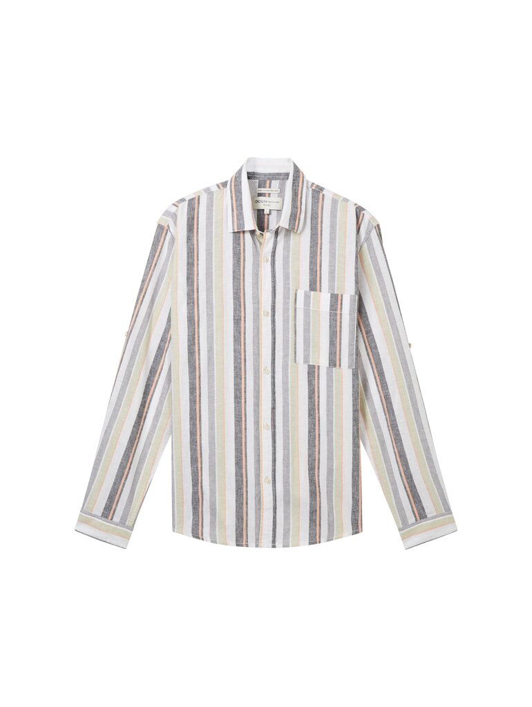 Tom Tailor meeste triiksärk, hall-triibuline hind ja info | Triiksärgid ja särgid meestele | hansapost.ee