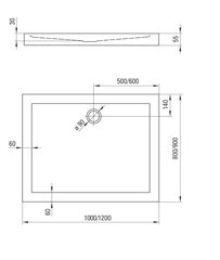 Kahjustatud pakendiga toode. Dušialus Deante Minimal 100x80, 100x90 cm цена и информация | Товары для сантехники с поврежденной упаковкой | hansapost.ee