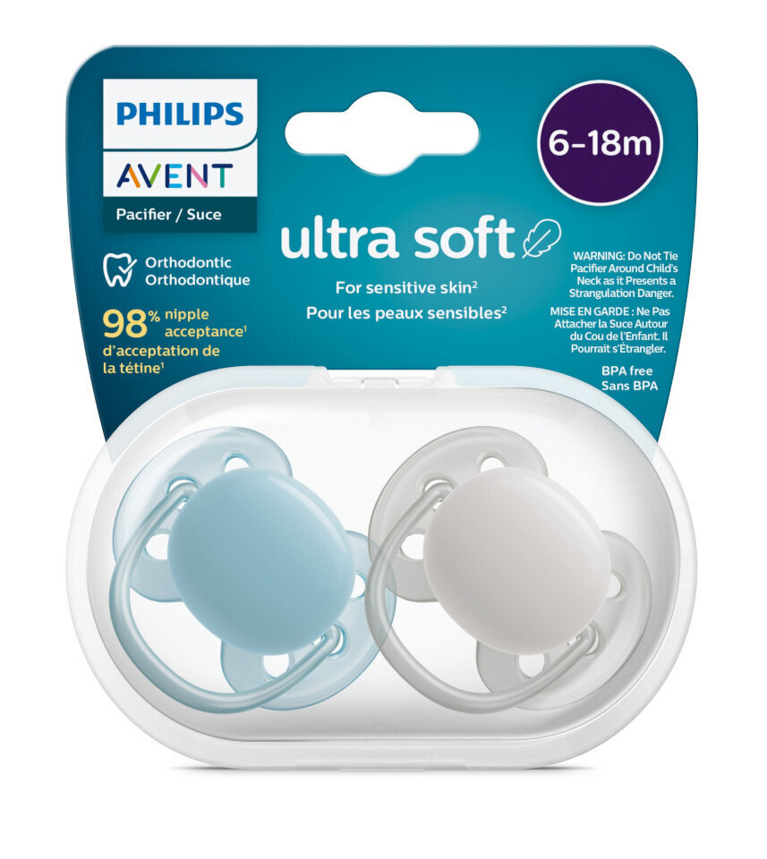 Lutt Philips Avent SCF091/17 Ultra Soft, 6-18 kuud, 2 tk. hind ja info |  Lutid | hansapost.ee