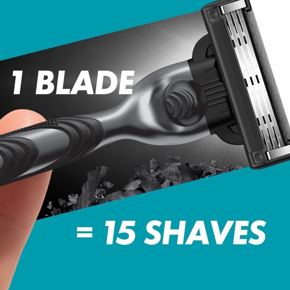 Raseerimispead GILLETTE MACH3 Charcoal, 8 tk цена и информация | Raseerimisvahendid | hansapost.ee