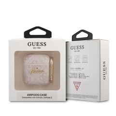 GUA24GSMP Guess 4G Script PC/PU Case for Airpods 1/2 Pink hind ja info | Kõrvaklapid | hansapost.ee