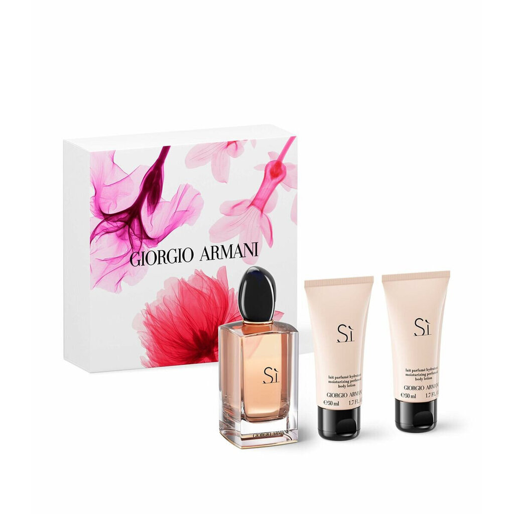 Komplekt Giorgio Armani Sí EDP naistele: parfüümvesi 100 ml + kehakreem 2x 50 ml hind ja info | Parfüümid naistele | hansapost.ee