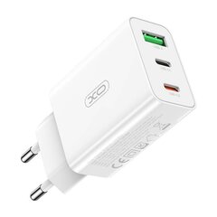 XO Сетевое зарядное устройство XO L101, USB + 2x USB-C, PD 20 Вт (белое) цена и информация | Зарядные устройства для телефонов | hansapost.ee