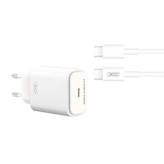 XO L90B Wall Charger, USB-C, PD 20W + QC 3.0 18W (White) hind ja info | Laadijad mobiiltelefonidele | hansapost.ee