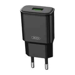 Wall charger XO L92D, 1x USB, 18W, QC 3.0 (black) hind ja info | Laadijad mobiiltelefonidele | hansapost.ee