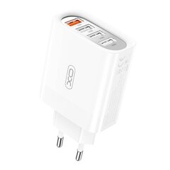 XO Сетевое зарядное устройство XO L100 USB QC 3.0 + 3x USB 2.4A (белое) цена и информация | Зарядные устройства для телефонов | hansapost.ee