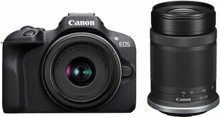 Canon EOS R100 + 18-45 + 55-210 мм, черный цена и информация | Фотоаппараты | hansapost.ee