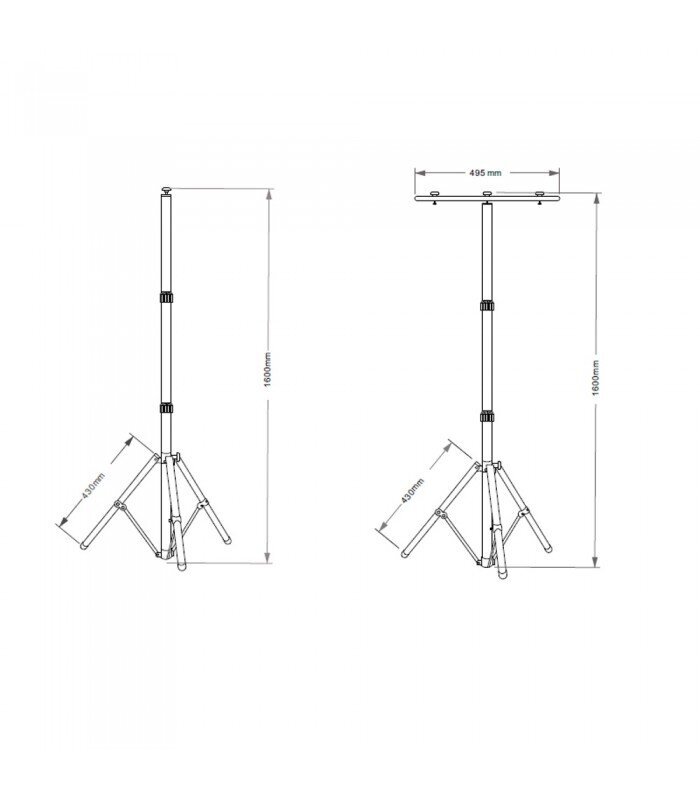 Töötav lamp LED 2 x 50W 4500K statiiviga hind ja info | Taskulambid, pealambid ja prožektorid | hansapost.ee