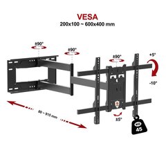 Ergosolid ON20 32-70" цена и информация | Кронштейны и крепления для телевизоров | hansapost.ee