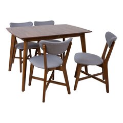 Обеденный комплект JESPER с 4 стульями цена и информация | Комплекты мебели для столовой | hansapost.ee