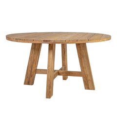 Садовая мебель KATALINA стол и 4 стульев (42052) D150xH78 см, массива древесины тика повторного использования цена и информация | Комплекты уличной мебели | hansapost.ee
