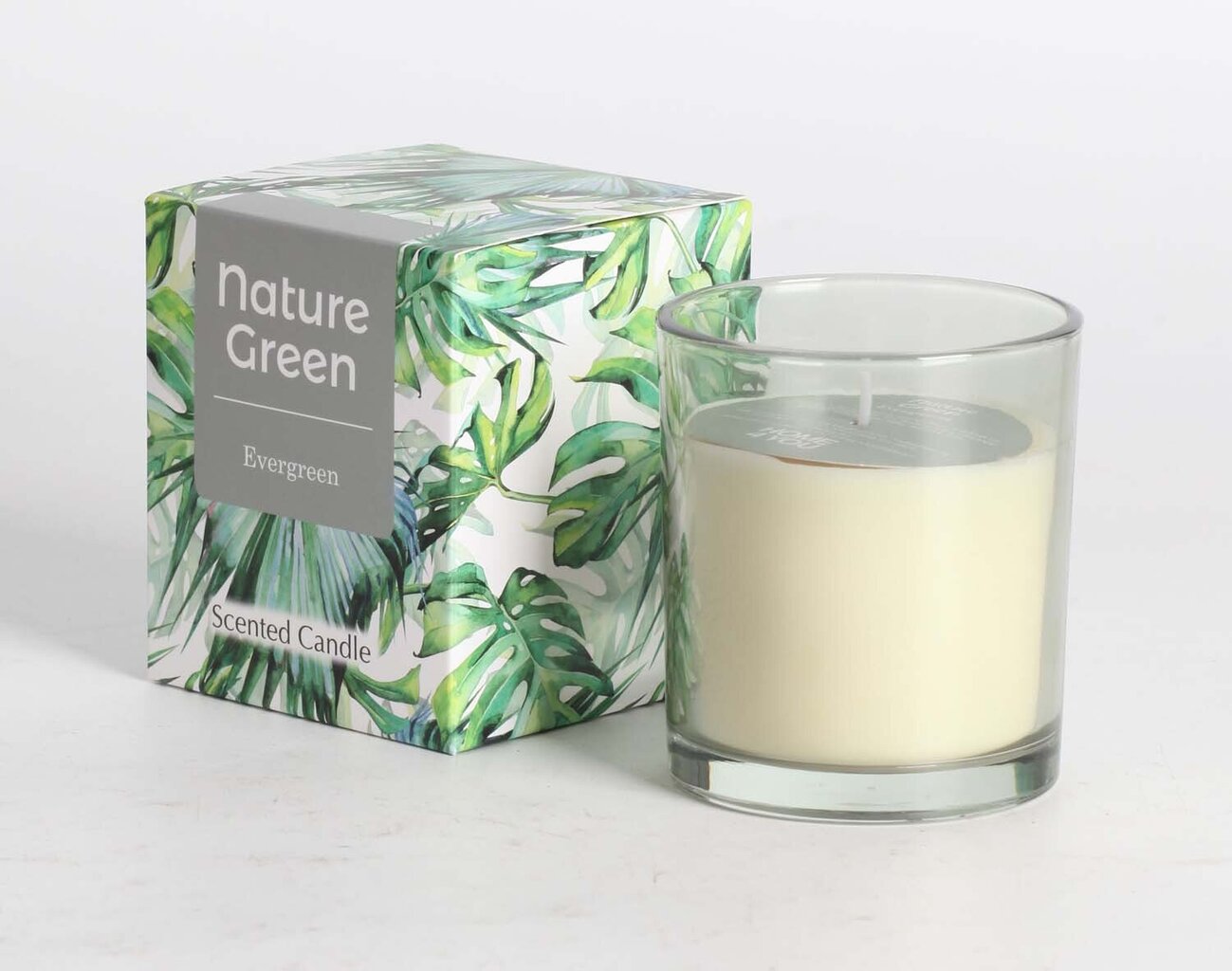 Lõhnaküünal klaasis Nature Green H9,5cm, Evergreen цена и информация | Küünlad, küünlajalad | hansapost.ee