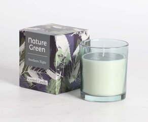 Lõhnaküünal klaasis Nature Green H9,5cm, Southern Night price and information | Candles, candlesticks | hansapost.ee