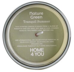 Ароматическая свеча в стакане NATURE GREEN H9,5 см, Tranquil Summer цена и информация | Подсвечники, свечи | hansapost.ee