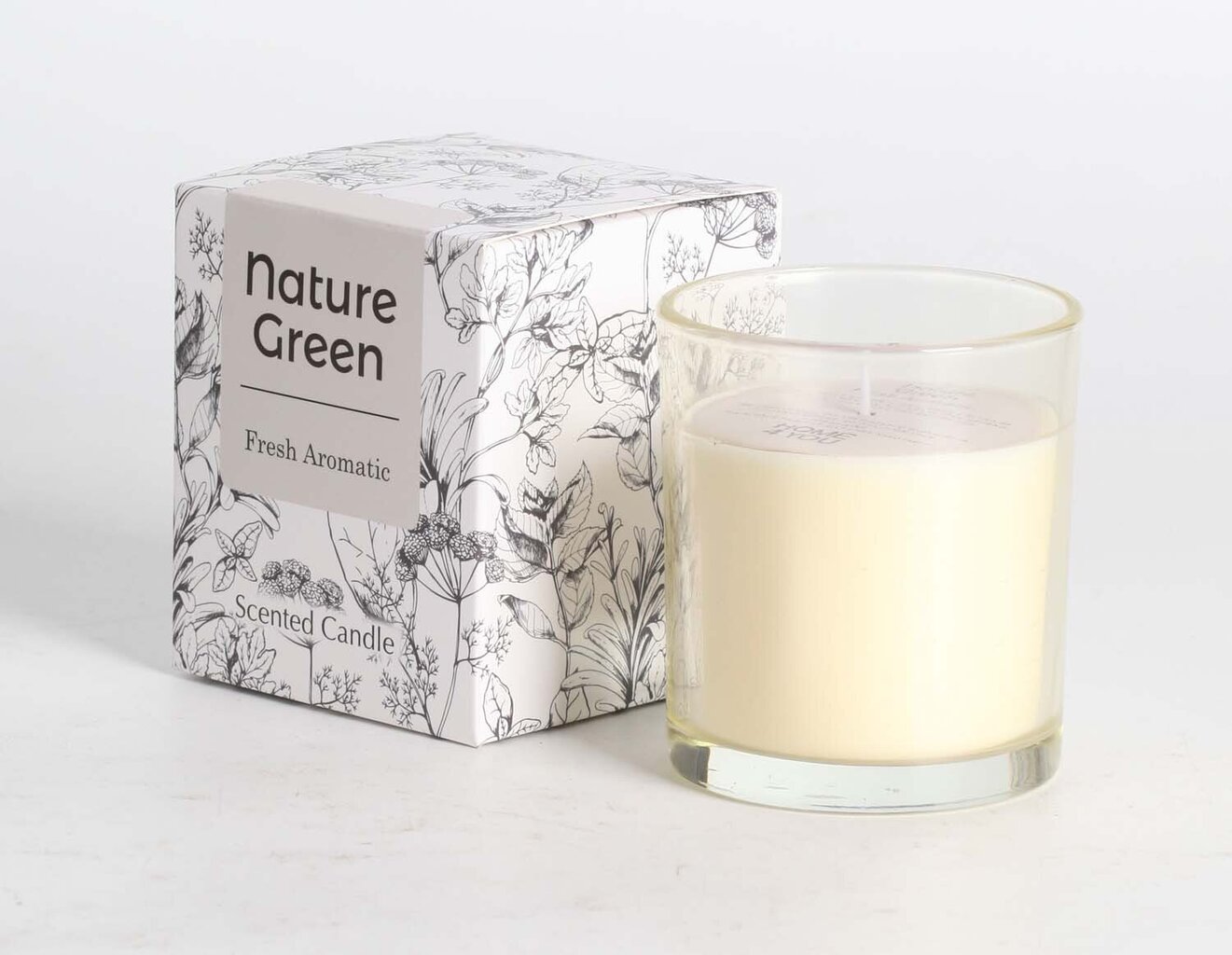 Lõhnaküünal klaasis Nature Green H9,5cm, Fresh Aromatic цена и информация | Küünlad, küünlajalad | hansapost.ee
