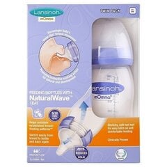 Pudelite komplekt Lansinoh Natural Wave, 0+ kuud, 2 tk, 240 ml цена и информация | Бутылочки и аксессуары | hansapost.ee