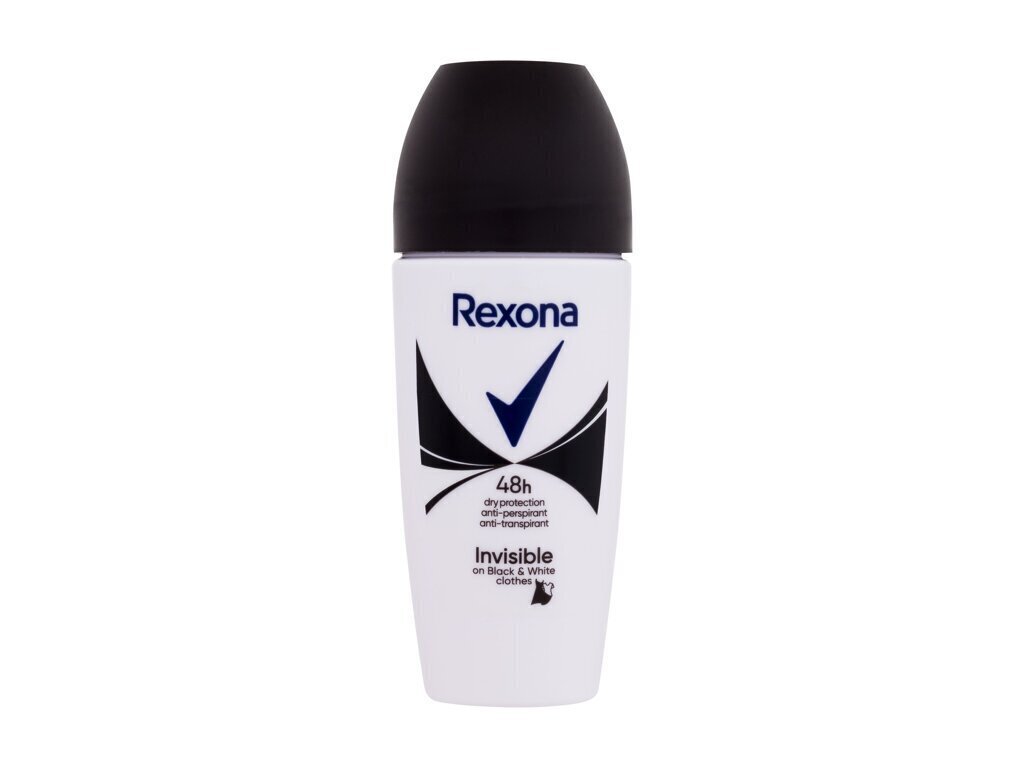 Rulldeodorant Rexona Invisible black&white naistele, 50 ml цена и информация | Deodorandid | hansapost.ee
