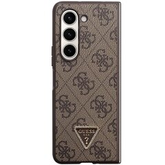 Guess GUHCZF5P4TDPW F731 Z Flip5 brązowy|brown hardcase Leather 4G Triangle Strass цена и информация | Чехлы для телефонов | hansapost.ee