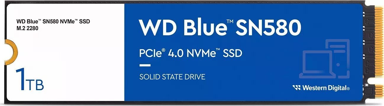 Western Digital Blue SN580 WDS100T3B0E hind ja info | Sisemised kõvakettad | hansapost.ee