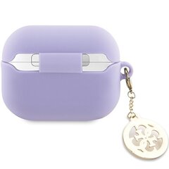 Guess GUAP23DSLGHDU AirPods Pro 2 cover purpurowy|purple 3D Rubber 4G Diamond Charm цена и информация | Амбушюры | hansapost.ee