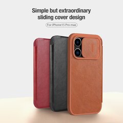 Nillkin Qin Book PRO Case for Apple iPhone 15 Pro Max Black цена и информация | Чехлы для телефонов | hansapost.ee