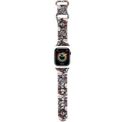 Hello Kitty Pasek HKAWMSDGPTE Apple Watch 38|40|41mm beżowy|beige strap Silicone Tags Graffiti цена и информация | Аксессуары для смарт-часов и браслетов | hansapost.ee