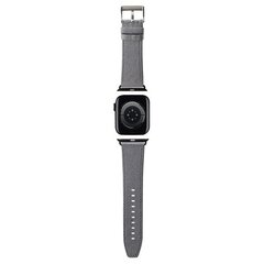 Karl Lagerfeld Pasek KLAWMSAKLHPG Apple Watch 38|40|41mm srebrny|silver strap Saffiano Monogram цена и информация | Аксессуары для смарт-часов и браслетов | hansapost.ee