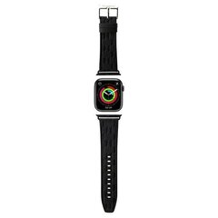 Karl Lagerfeld pasek do Apple Watch 42|44|45|49 mm KLAWLSAKLHPK STRAP SAFFIANO MONO BLACK цена и информация | Аксессуары для смарт-часов и браслетов | hansapost.ee
