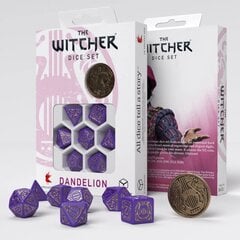 Žaidimų kauliukų rinkinys The Witcher Dandelion - Viscount de Lettenhove, violetinis цена и информация | Настольные игры | hansapost.ee