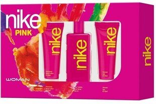 Kosmeetikakomplekt Nike Pink Woman EDT naistele: Tualettvesi 100 ml + kehakreem 75 ml + dušigeel 75 ml hind ja info | Nike Parfüümid, lõhnad ja kosmeetika | hansapost.ee