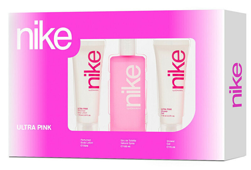 Kosmeetikakomplekt Nike Ultra Pink Woman EDT naistele: Tualettvesi 100 ml + dušigeel 75 ml + kehakreem 75 ml hind ja info | Parfüümid naistele | hansapost.ee