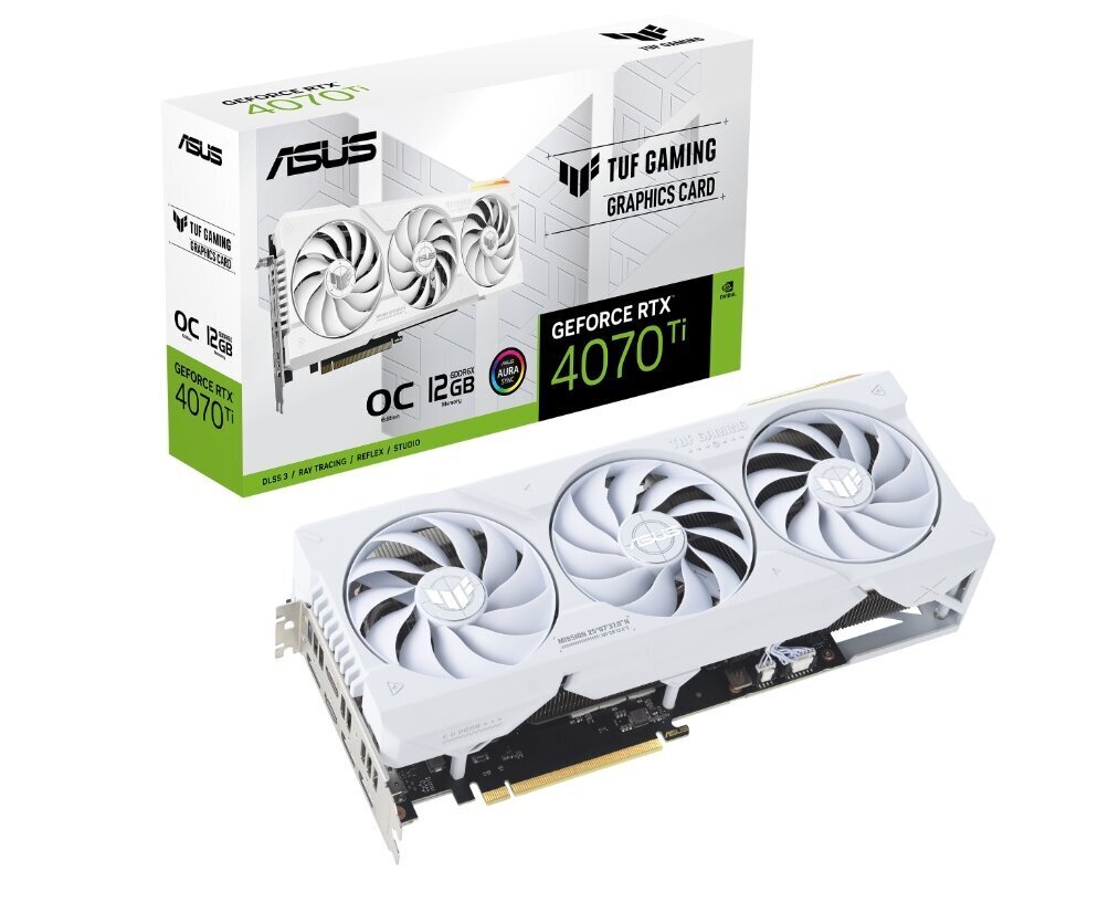 Asus TUF Gaming GeForce RTX 4070 Ti White (TUF-RTX4070TI-O12G-WHITE-GAMING) hind ja info | Videokaardid | hansapost.ee