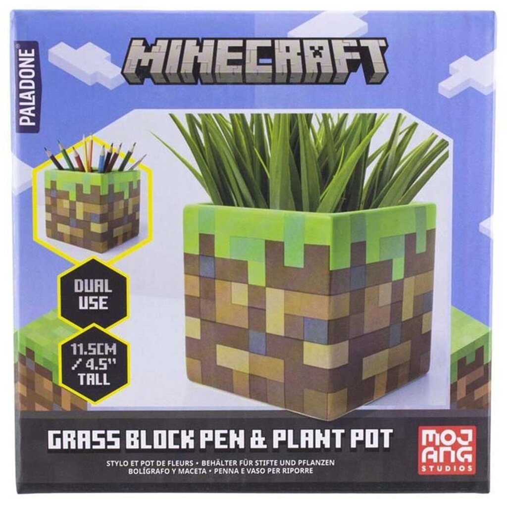 Minecraft Grass Block Pen and Plant Pot цена и информация | Fännitooted mänguritele | hansapost.ee