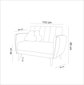 Defektiga toode. Diivan Artie Aqua Loveseat, sinine hind ja info | Defektiga tooted | hansapost.ee