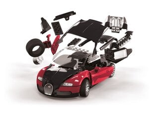 Пластиковая модель Airfix - QUICKBUILD Bugatti 16.4 Veyron black/red, 6020 цена и информация | Конструкторы и кубики | hansapost.ee