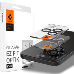 Spigen Glass tR EZ Fit Optik Pro 2 Pack цена и информация | Защитные пленки для телефонов | hansapost.ee