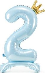 Fooliumist õhupall Number 2, 84cm, sinine hind ja info | Õhupallid | hansapost.ee