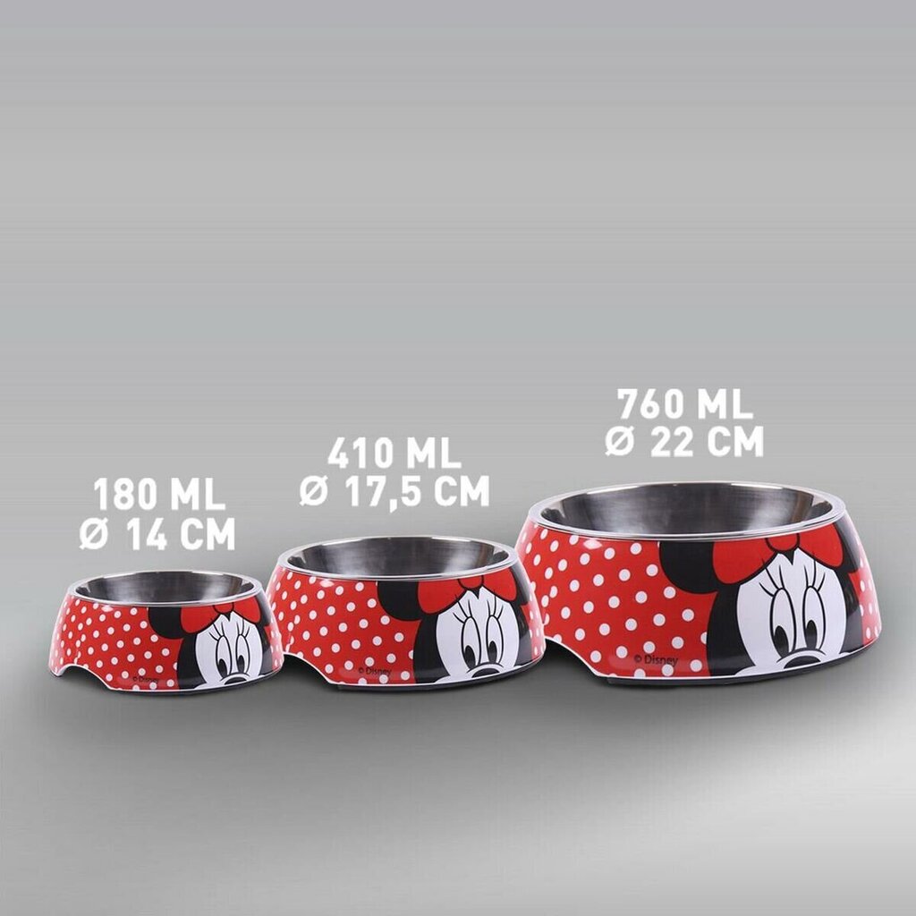 Lemmiklooma kauss Minnie Mouse Punane Melamiin 180 ml, Must hind ja info | Söögi- ja jooginõud loomadele | hansapost.ee