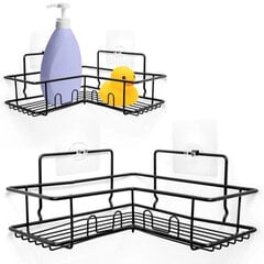 Полка для ванной, настенная, черная, 230x230x100 мм цена и информация | Столовые и кухонные приборы | hansapost.ee