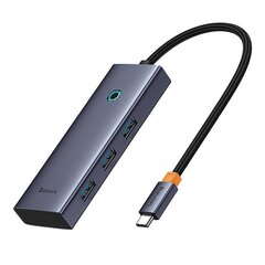 Адаптер Baseus UltraJoy Series 5-Port USB-C to HDMI4K @ 30Hz + 3xUSB 3.0 + док-станция PD, серый цена и информация | Адаптеры и USB-hub | hansapost.ee