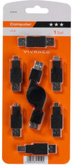 Vivanco комплект адаптеров USB 6шт (45259) цена и информация | Адаптеры, USB-разветвители | hansapost.ee