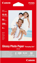 Canon фото бумага GP-501 10x15 Glossy 200 г 50 листов цена и информация | Канцелярские товары | hansapost.ee