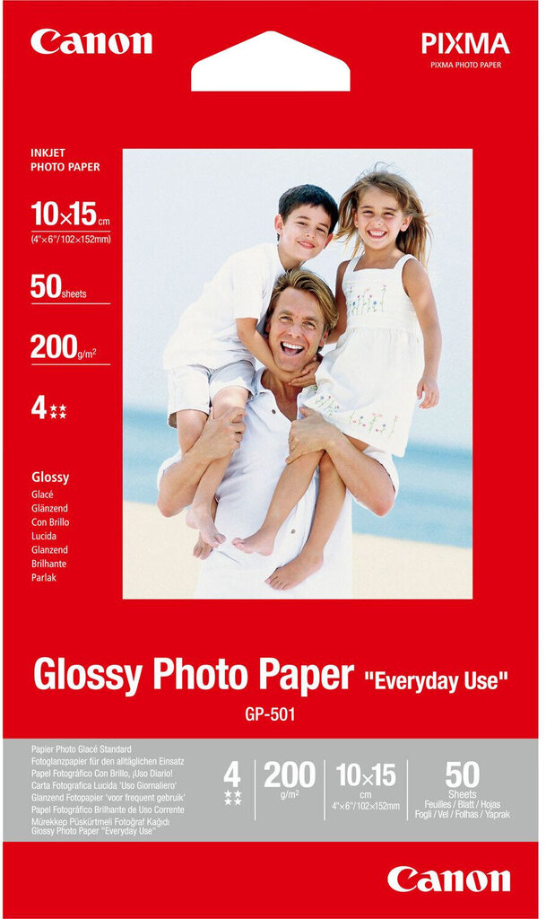Canon fotopaber GP-501 10x15 Glossy 200g 50 lehte hind ja info | Kirjatarvikud | hansapost.ee