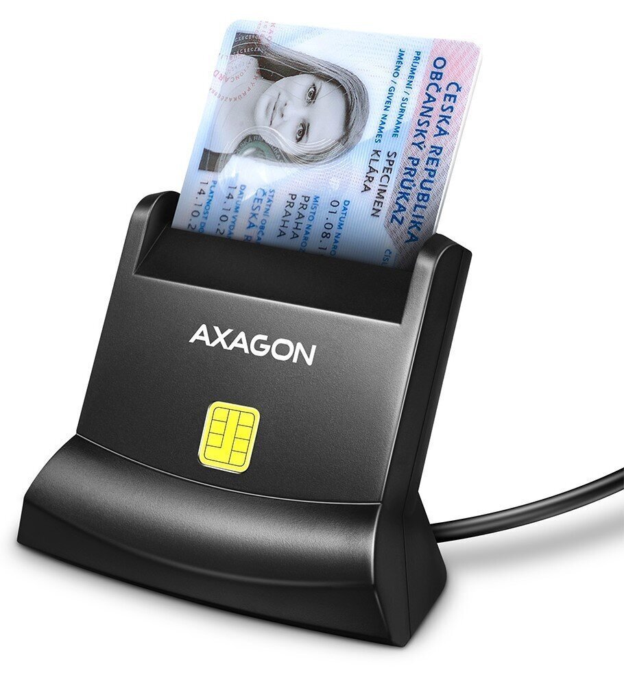Axagon ID-kaardi lugeja CRE-SM4N цена и информация | Nutiseadmed ja lisatarvikud | hansapost.ee